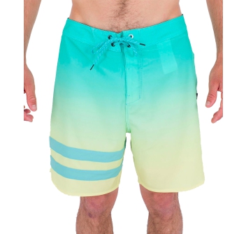 HURLEY BLOCK PARTY BOARDSHORTS 18" TEAL YELLOW