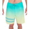 HURLEY PHANTOM BLOCK PARTY BOARDSHORTS 18" TEAL YELLOW