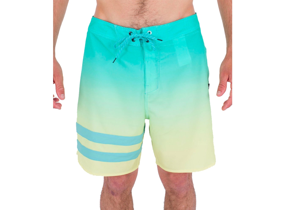 HURLEY BLOCK PARTY BOARDSHORTS 18" TEAL YELLOW