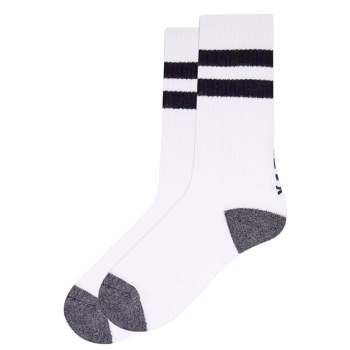 HURLEY ICON TERRY CREW SOCK 3PCS BLACK STRIPES