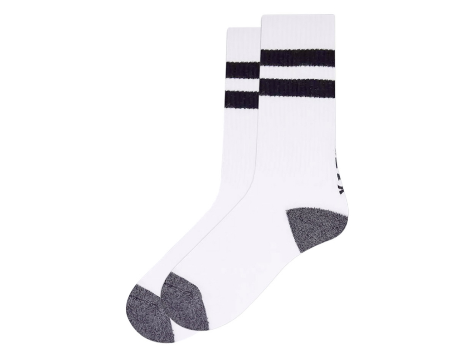 HURLEY ICON TERRY CREW SOCK 3PCS BLACK STRIPES