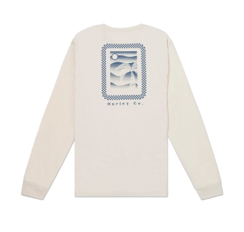 HURLEY EVERYDAY CHECK PALM LONG SLEEVE BONE