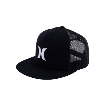 HURLEY ICON SOLID FLAT CAP BLACK
