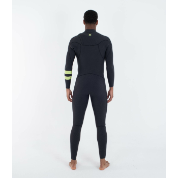 HURLEY WETSUIT 4/3MM ADVANT CHEST ZIP BLACK/BLUE