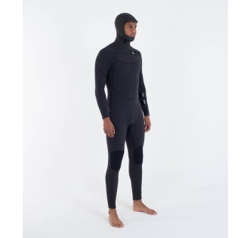 HURLEY WETSUIT 4/3MM ADVANT CHEST ZIP BLACK/BLUE