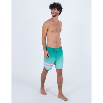 HURLEY PHANTOM ECO BLOCK PARTY BOARDSHORTS 18" TROPICAL MIST