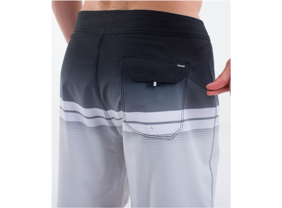 HURLEY PHANTOM ECO CLASSIC BOARDSHORTS 18" BLACK WHITE