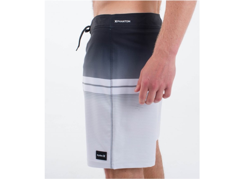 HURLEY PHANTOM ECO CLASSIC BOARDSHORTS 18" BLACK WHITE