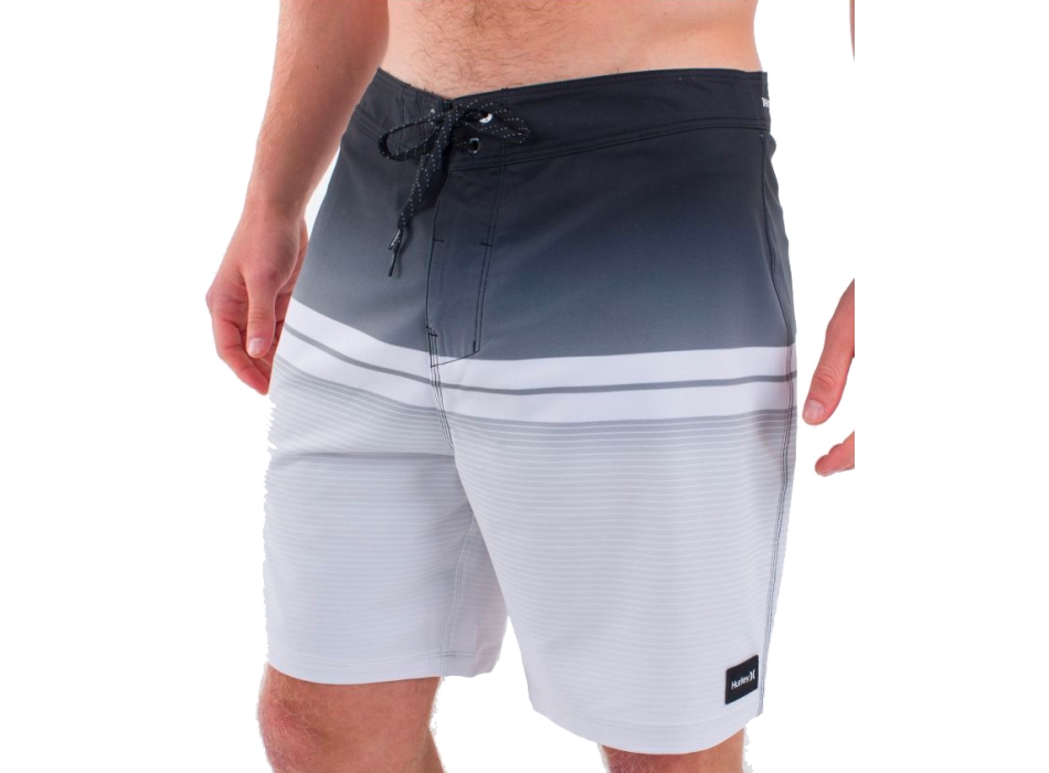 HURLEY PHANTOM ECO CLASSIC BOARDSHORTS 18" BLACK WHITE