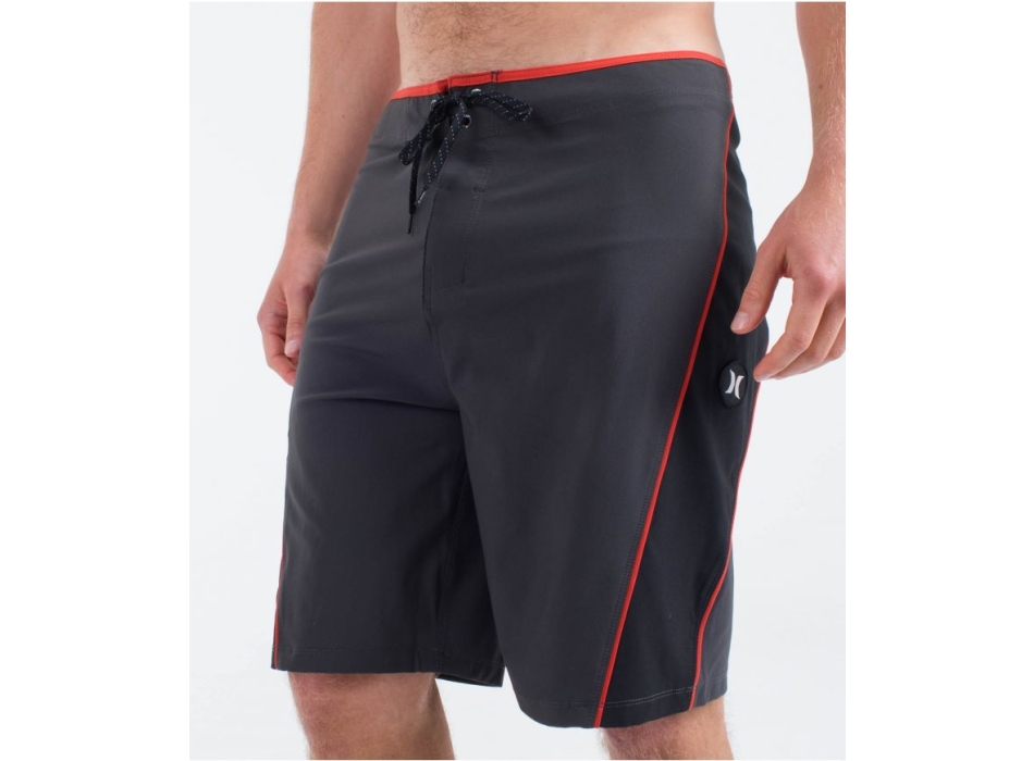 Pantaloncini Da Bagno Hurley Uomo Phantom Printed 20 - Stretch, Nero/arancio, Taglia 30