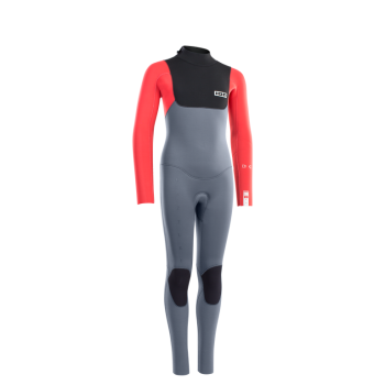 ION CAPTURE 4/3 WETSUIT 4-16 YEARS BACK ZIP JUNIOR STEEL-BLUE/RED
