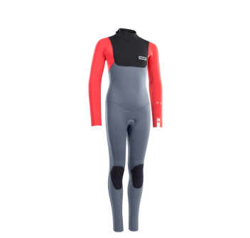 ION CAPTURE 4/3 WETSUIT 4-16 YEARS BACK ZIP JUNIOR STEEL-BLUE/RED