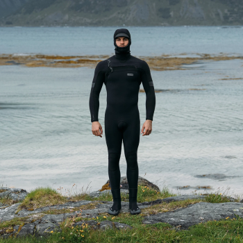 ION WETSUIT SEEK AMP 6/5 HOOD FRONT ZIP BLACK