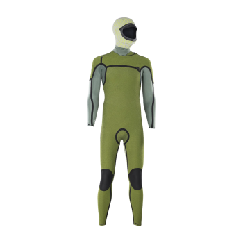 ION WETSUIT SEEK AMP 6/5 HOOD FRONT ZIP BLACK