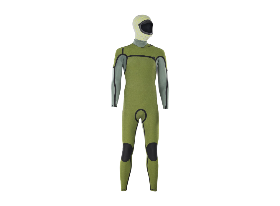 ION WETSUIT SEEK AMP 6/5 HOOD FRONT ZIP BLACK