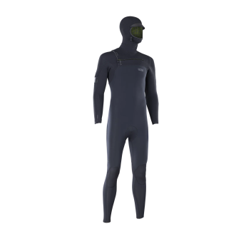 ION WETSUIT SEEK AMP 6/5 HOOD FRONT ZIP BLACK