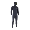 ION WETSUIT SEEK AMP 6/5 HOOD FRONT ZIP BLACK