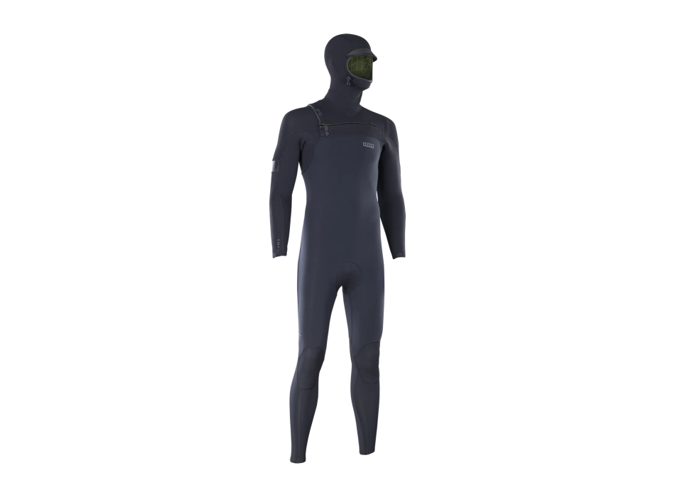 ION WETSUIT SEEK AMP 6/5 HOOD FRONT ZIP BLACK