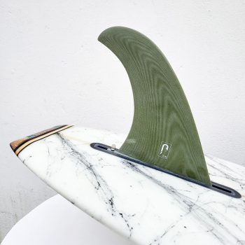 JUST 9.75” LONGBOARD SINGLE FIN NOSERIDER FIBERGLASS CREME