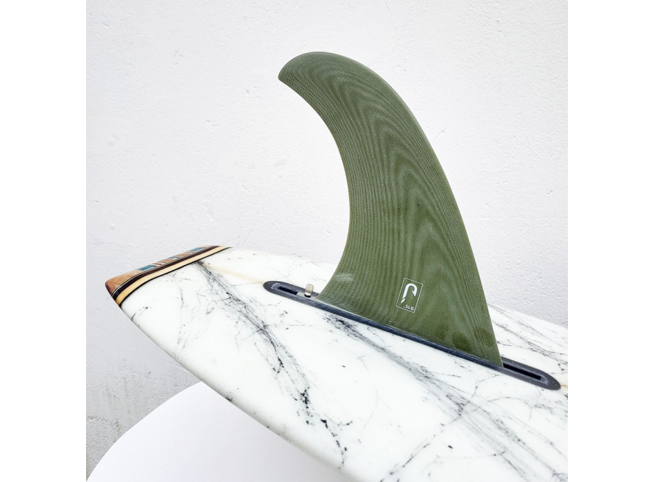 JUST 9.75” LONGBOARD SINGLE FIN NOSERIDER FIBERGLASS CREME
