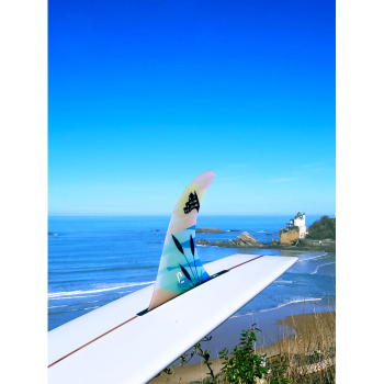 JUST 9.75” LONGBOARD SINGLE FIN NOSERIDER FIBERGLASS GREEN