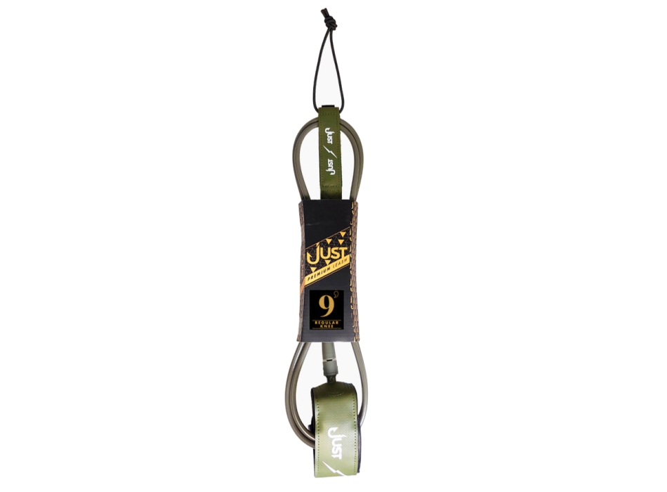 JUST LEASH REGULAR PREMIUM KNEE 9'0" ARMY GREEN