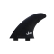 JUST FINS IN PLASTIC BLACK FCS I LARGE TRI FIN SET