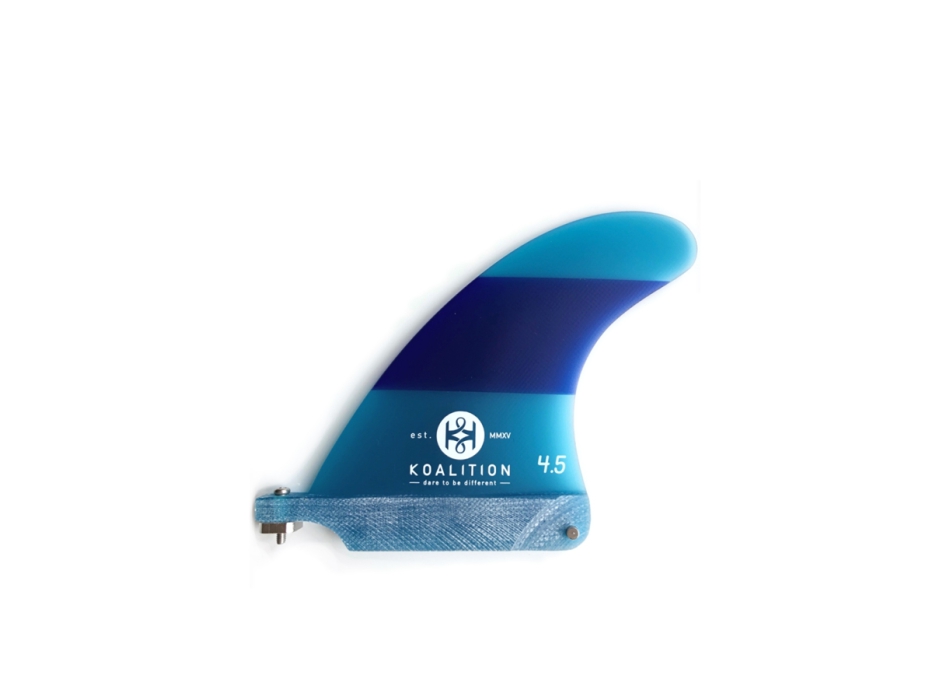 KOALITION 4.5" LONGBOARD FIN CALIFORNIA CLASSIC STRIPE BLUE BLUE