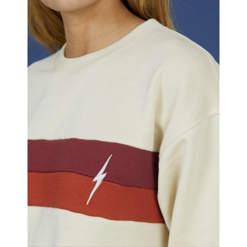 LIGHTNING BOLT BLOCK CREW FLEECE WOMAN