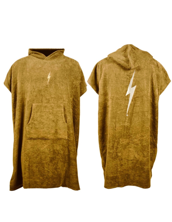 LIGHTNING BOLT GREEN BOLT PONCHO GOLDEN BROWN