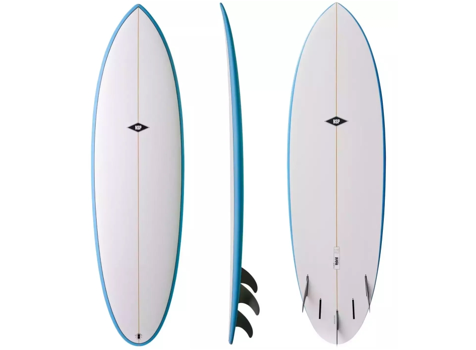 NSP SURFBOARD ELEMENTS HYBRID 6'2" BLUE