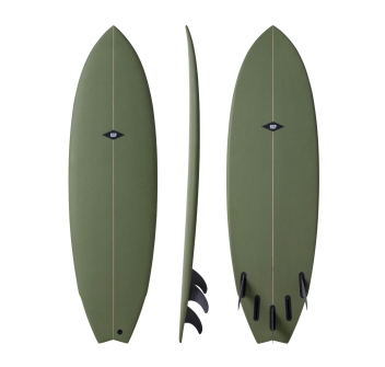NSP SURFBOARDS 6'4" KINGFISH PU OLIVE