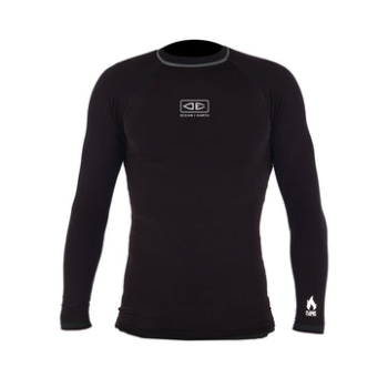 O&E LYCRA BOYS FLAME THERMO SURF LONG SLEEVE 8-16 YEARS BLACK