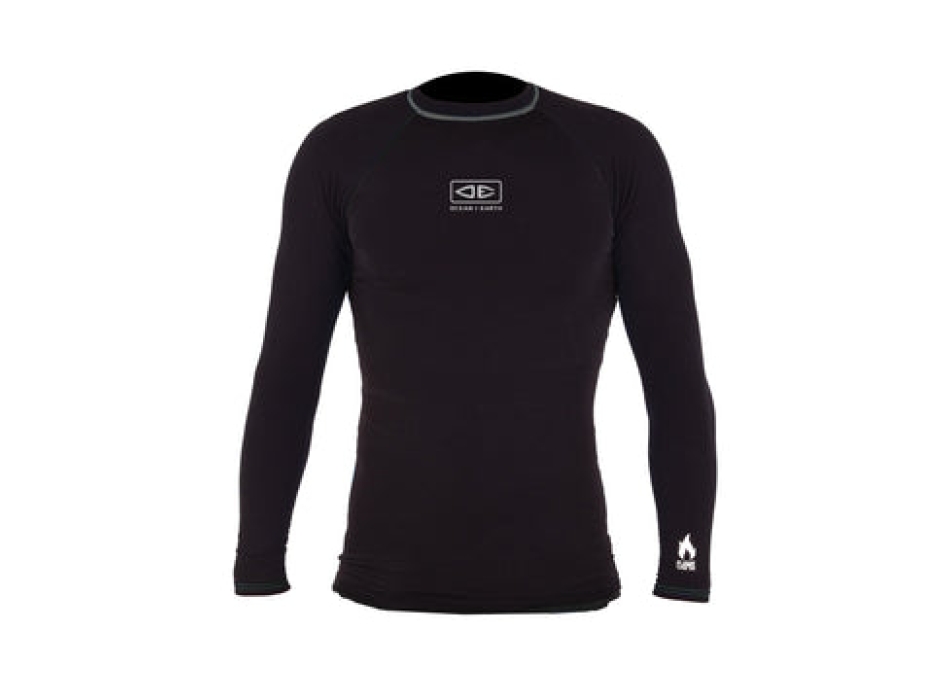 O&E LYCRA BOYS FLAME THERMO SURF LONG SLEEVE 8-16 YEARS BLACK