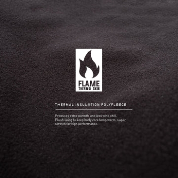 O&E LYCRA MEN FLAME THERMO SURF LONG SLEEVES BLACK