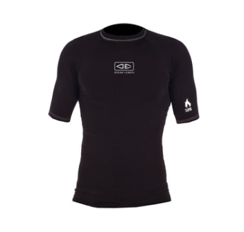 O&E LYCRA MEN FLAME THERMO SURF LONG SLEEVES BLACK