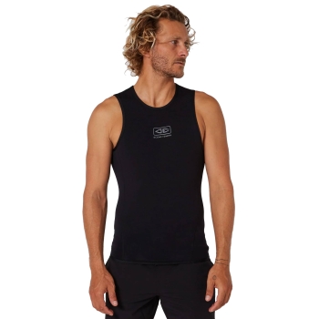 O&E LYCRA MEN FLAME THERMO SURF VEST BLACK