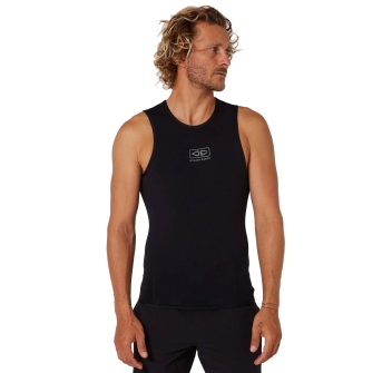 O&E LYCRA MEN FLAME THERMO SURF VEST BLACK