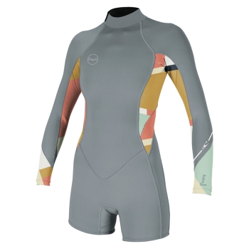 O'NEILL WOMEN'S BAHIA 2/1MM BACK ZIP L/S SPRING WETSUIT 