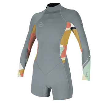 O'NEILL WOMEN'S BAHIA 2/1MM BACK ZIP L/S SPRING WETSUIT 