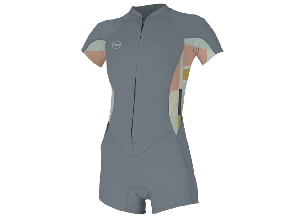 O'NEILL WOMEN'S BAHIA 2/1MM FRONT ZIP S/S SPRING WETSUIT 