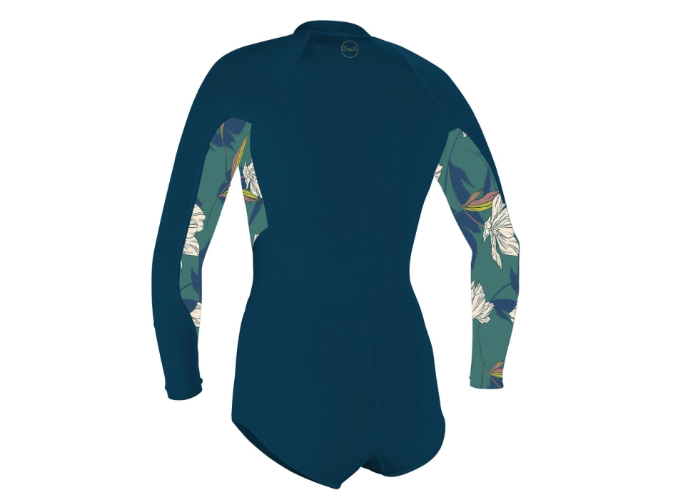 O'NEILL WOMEN'S BAHIA 2/1MM FRONT ZIP SHORT L/S SPRING WETSUIT 