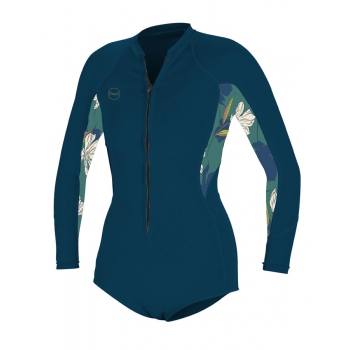 O'NEILL WOMEN'S BAHIA 2/1MM FRONT ZIP SHORT L/S SPRING WETSUIT 