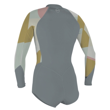 O'NEILL WOMEN'S BAHIA 2/1MM FRONT ZIP SHORT L/S SPRING WETSUIT 