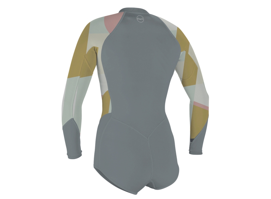 O'NEILL WOMEN'S BAHIA 2/1MM FRONT ZIP SHORT L/S SPRING WETSUIT 