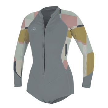 O'NEILL WOMEN'S BAHIA 2/1MM FRONT ZIP SHORT L/S SPRING WETSUIT 