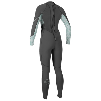 O'NEILL WOMEN'S BAHIA 3/2MM BACK ZIP FULL WETSUIT GRAPHITE MIRAGE TROPICAL