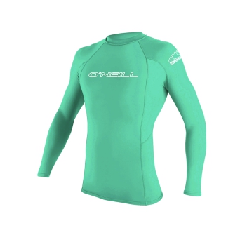 O'NEILL BASIC SKINS RASH GUARD 50+ L/S YOUTH LIGHT AQUA