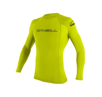 O'NEILL BASIC SKINS RASH GUARD 50+ L/S YOUTH LIME