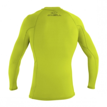 O'NEILL BASIC SKINS RASH GUARD 50+ L/S LIME